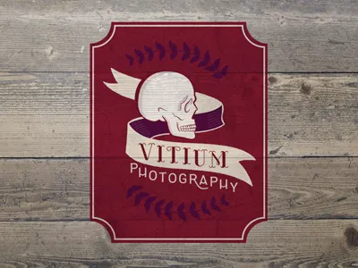 Vitium Photography Watermark illustration lettering skull watermark