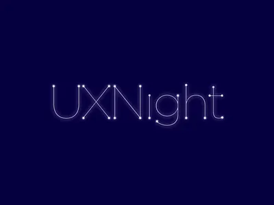 UXNight logo concept (Flat) logo typography uxnight