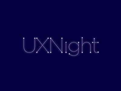 UXNight logo concept (Flat) logo typography uxnight