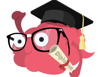 Brainy Brain brain graduate nerd smart