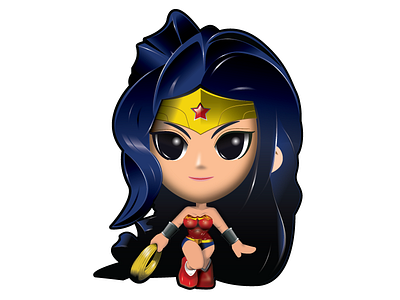 Wonder Woman comic book illustration vector wonder woman