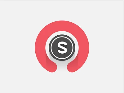 Typewritter Key Logo Concept illustrator logo long shadow mark