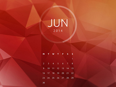 Polygon Desktop - June desktop free june orange polygon red retina wallpaper