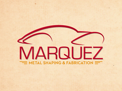 MARQUEZ | Metal Shaping & Fabrication automotive branding car design illustrated logo metal vector vintage