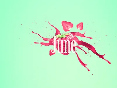 June wallpaper azure blue free june paint splash strawberry wallpaper