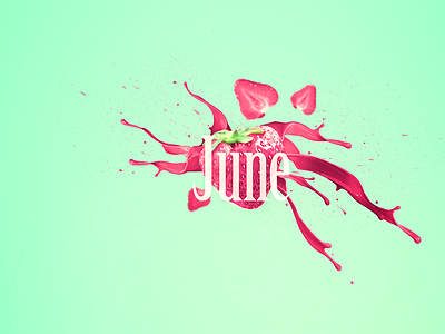 June wallpaper azure blue free june paint splash strawberry wallpaper