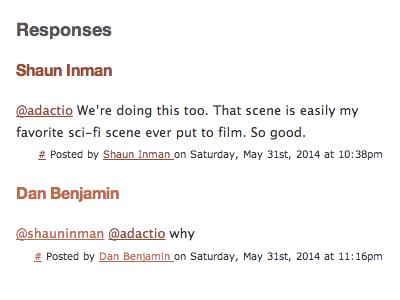Responses adactio indieweb note posse responses