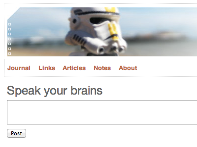 Speak your brains adactio form