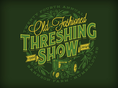 Threshing Bee - Shirt ag bee farm john deere shirt threshing tractor wheat