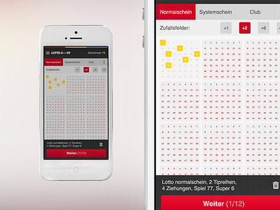 Lottery app app interaction mobile ui ux