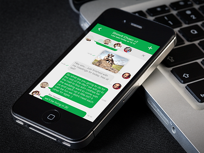 Ios 7 messanger app interaction mobile ui ux