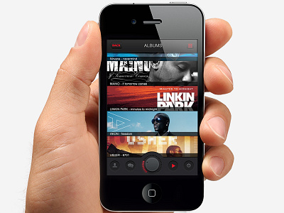 Hot tunes - social music player app interaction mobile ui ux