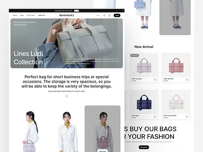 Marhen.J - Collection Page Design bag cart clothing e commerce ecommerce elegant fashion figma landing page marhenj marketplace online shopping product cart shop shopify template shopping app style ui web design website