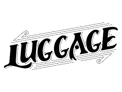 Luggage Comp 2 branding film hand lettering lettering logo logotype luggage