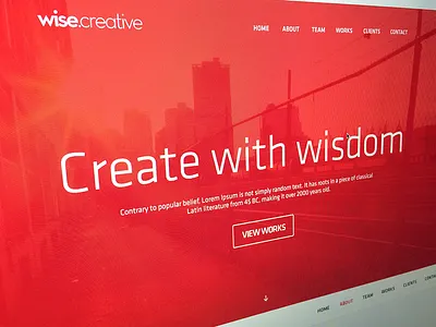 Wise Creative Homepage app design flat flat app flat main flat mobile freelance fullsize homepage ios7 website wise creative