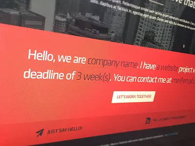 Project Submission Form animation css3 flat form html5 new style one page project submit say hello