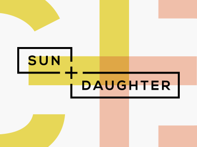 Sun + Daughter branding geometric logo symbol