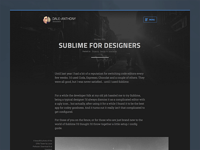 Ghost theme - Dark article blog dark ghost post theme