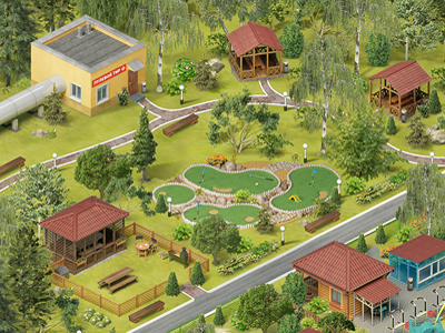 Map building forest house map rest