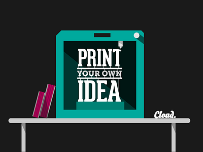 Illustration 3D print 2d 3dprint idea illustration print vector