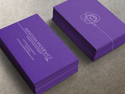 Agnieszka Mickiewicz Psychologist branding business cards identity logo logotype psychologist typography