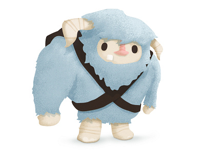 A Friendly Yeti abominable snowman brute friendly fur furry horns monster sasquatch snow tooth yeti