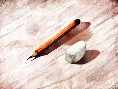 Desk design drawing illustration pen wacom watercolors