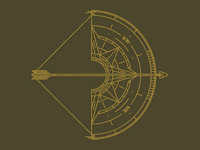 North arrow bow camp compass explore logo map nature summer camp t shirt tanktop tattoo