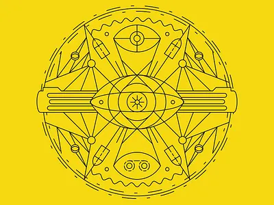 Surveillance brand bullet conspiracy eye government gun illustration line logo magic surveillance vector