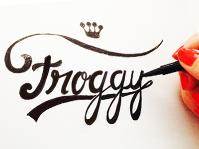 Froggy food 2 food truck lettering logo script