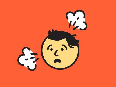 Stressed cartoon illustration stress