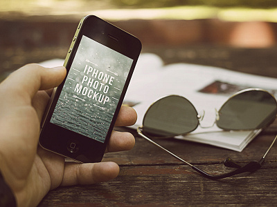 Iphone Mockup app design app mockup apps glasses iphone iphone mockup mockup psd wood