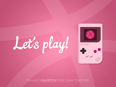 Thanks Faustov for drafting me debut dribbble game gameboy joystick play thanks