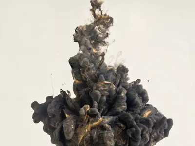 Angel abstract paint surreal