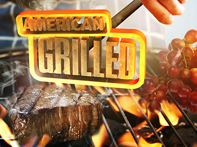 Ag Dribbble 3d fire grill hot outdoor photoshop summer typography