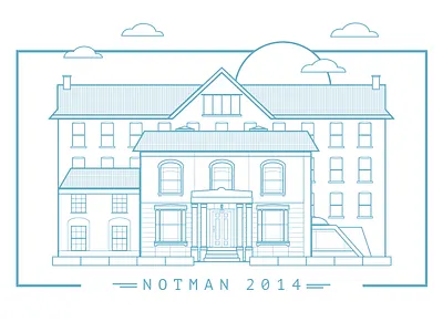 New Office - Notman House Montreal building illustration office startups