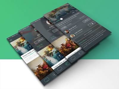 Work in Progress (Sneak Peek) 3d blur design green ios7 ios8 iphone mockup ui ux