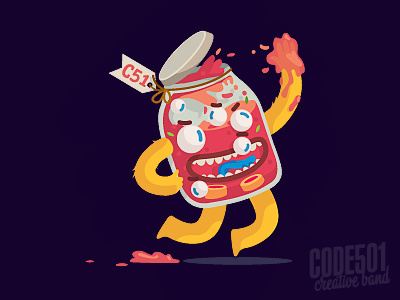 zombie jam! character code501 illustration jam sticker zombie