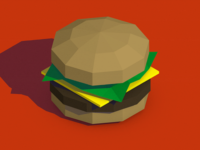 Burger burger c4d cinema 4d low poly lowpoly