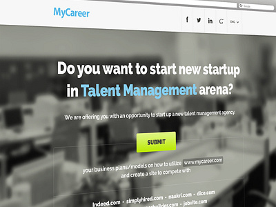 My Career blue css gray green html5 mobile responsive web development webdesign