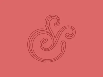 Ampersand ampersand custom lettering outline type typography vector