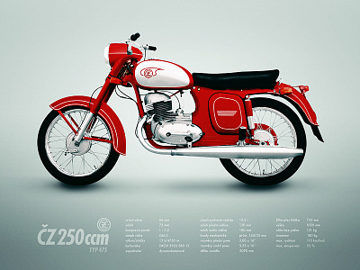 ČZ 250ccm Type 475 motorbike motorcycle photo photography poster postproduction retouch veteran čz