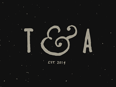 T & A anchor black brand branding drawn gold hand handdrawn identity logo