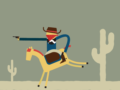 Vigilante Geometry — Unwork Experiment after effects animation cowboy geometry horse unwork unwork experiment vigilante