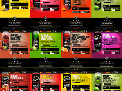 Mike's Hard Lemonade Harder Family alcohol color illustration liquid packaging parallax responsive web