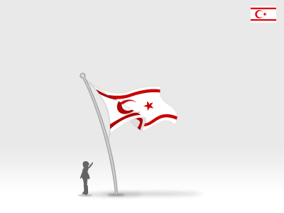 The flag of the Turkish Republic of Northern Cyprus cyprus flag moon nothern red republic star turkish white