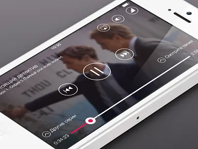 iOS Video Player app ios7 ivi ui ux