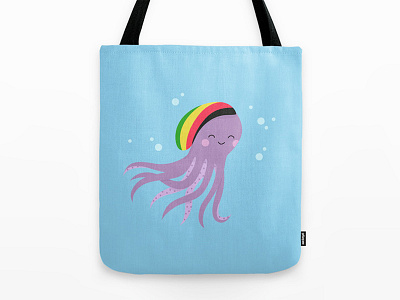 Rastapus animals cute illustration jamaican marine octopus print rastafari vector