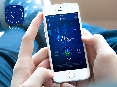 Cardio - your healthy app app application blue cardio design flat ios iphone