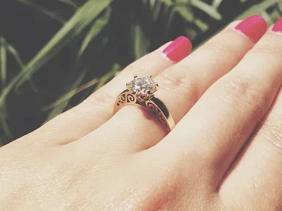 Gettin' Hitched!! engaged engagement ring gold jewelry ring swashery wedding